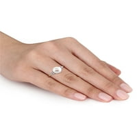 Miabella slatkovodni kultivirani biser i karat TW dijamant 10k zaručnički prsten od žutog zlata