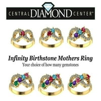 Nana Infinity odrasle majke prsten 1to kamenje ženski majke dan poklon-10k žuta veličine kamena 2