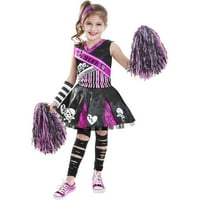 Goth Cheerleader Child Halloween kostim