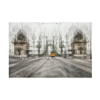 S Tjandra 'Žuti Tramvaj Budimpešta' Platno Art