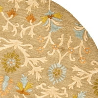 Cambridge Jone cvjetna vunena prostirka, mahovina Multi, 6 '6' okrugla