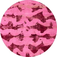 Ahgly Company u zatvorenom okruglom apstraktnoj maline crvene apstraktne prostirke, 4 '